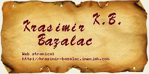 Krasimir Bažalac vizit kartica